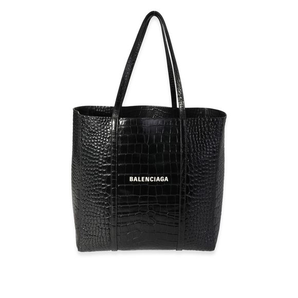Balenciaga Crocodile-Embossed Leather Small Everyday Tote - Picture 1 of 5
